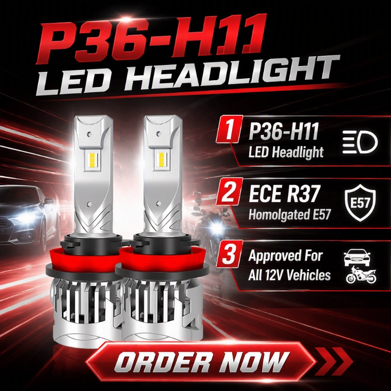 Luxfighter uvádí na trh žárovku LED do světlometu P36 H11 s certifikací ECE R37